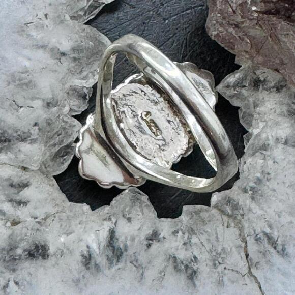 Carolyn Pollack Sterling Elongated Oval Multistone Chip Inlay Ring For Women - Picture 7 of 10